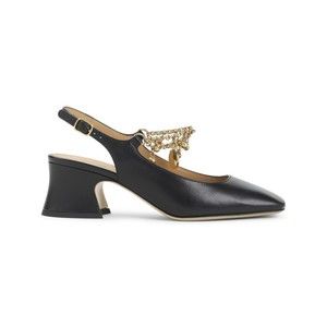 Chloé Black Nappa Leather Charms Pumps - NWT